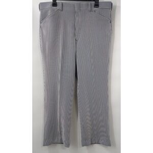 Kings Road 38 Short Pants (37x26) Blue White‎ Pin Stripe Double Knit Perma Prest